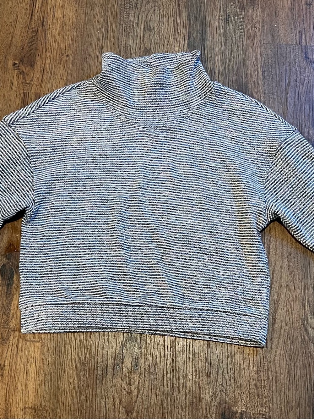 Madewell Cropped Ribbed Turtleneck Sweater - multicolor striped